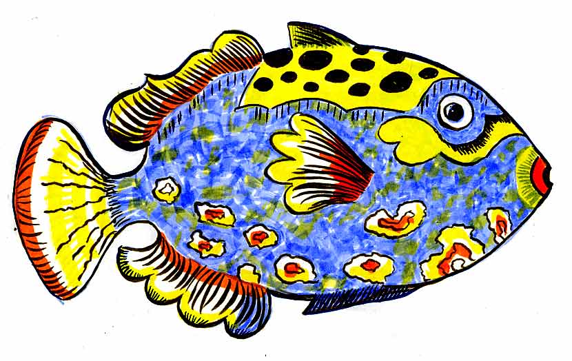 poisson dessiner-un-poisson apprendre-à-dessiner au enfants