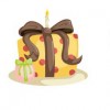 A vector illustration of different gourmet birthday cakes